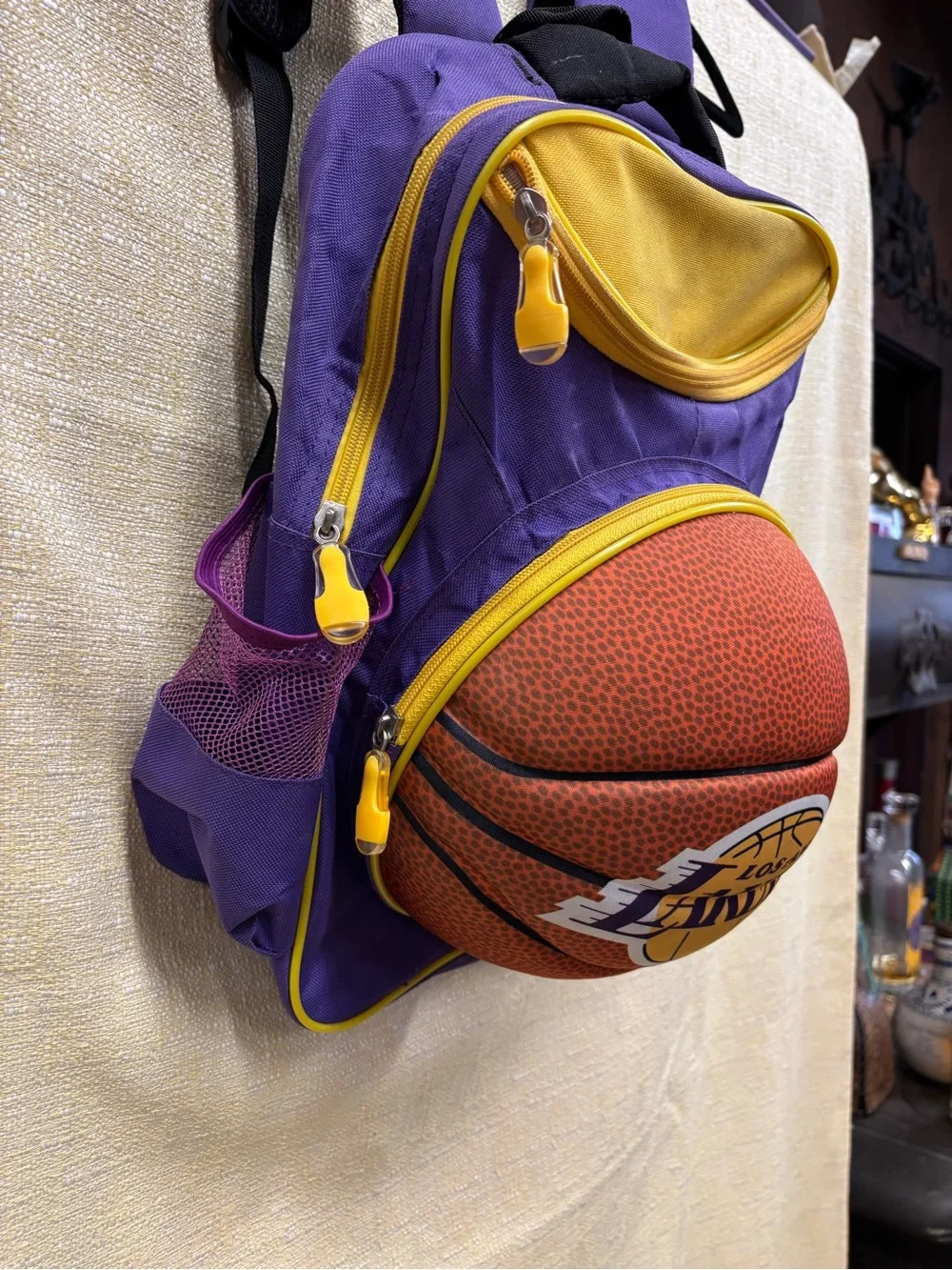 Lakers Kids Purple & Yellow Basketball Backpack